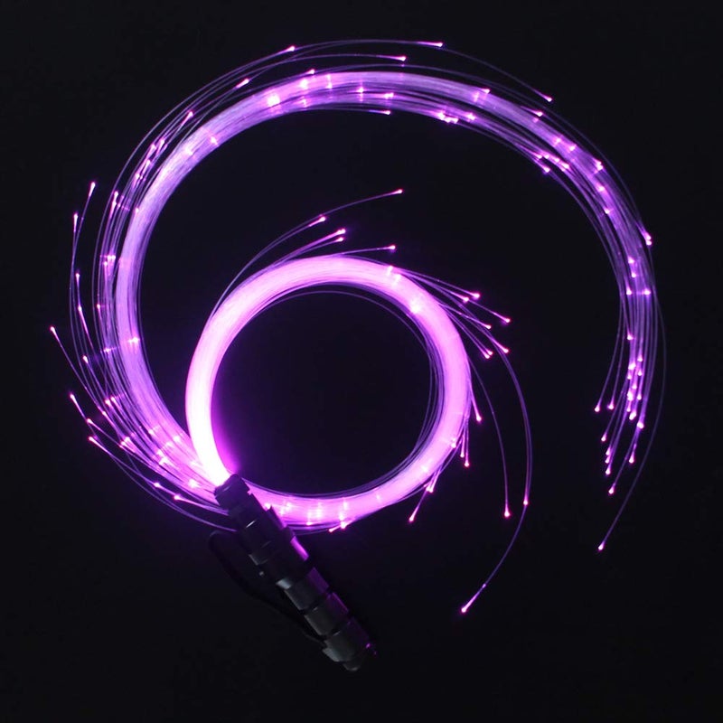 CHINLY Fiber Optic Whip, LED Light Whip for Dancing, with 40 Color Effect Mode and 360Â°Swivel, Rave Accessories for Parties, Light Shows, EDM Music Festivals, Unique Gifts for Girlfriend,Girl,Wife - Image 1